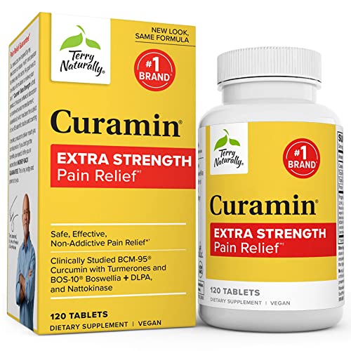 Terry Naturally Curamin Extra Strength - 120 Tablets - Non-Addictive Pain Relief Supplemen Terry NaturallyUS supplements