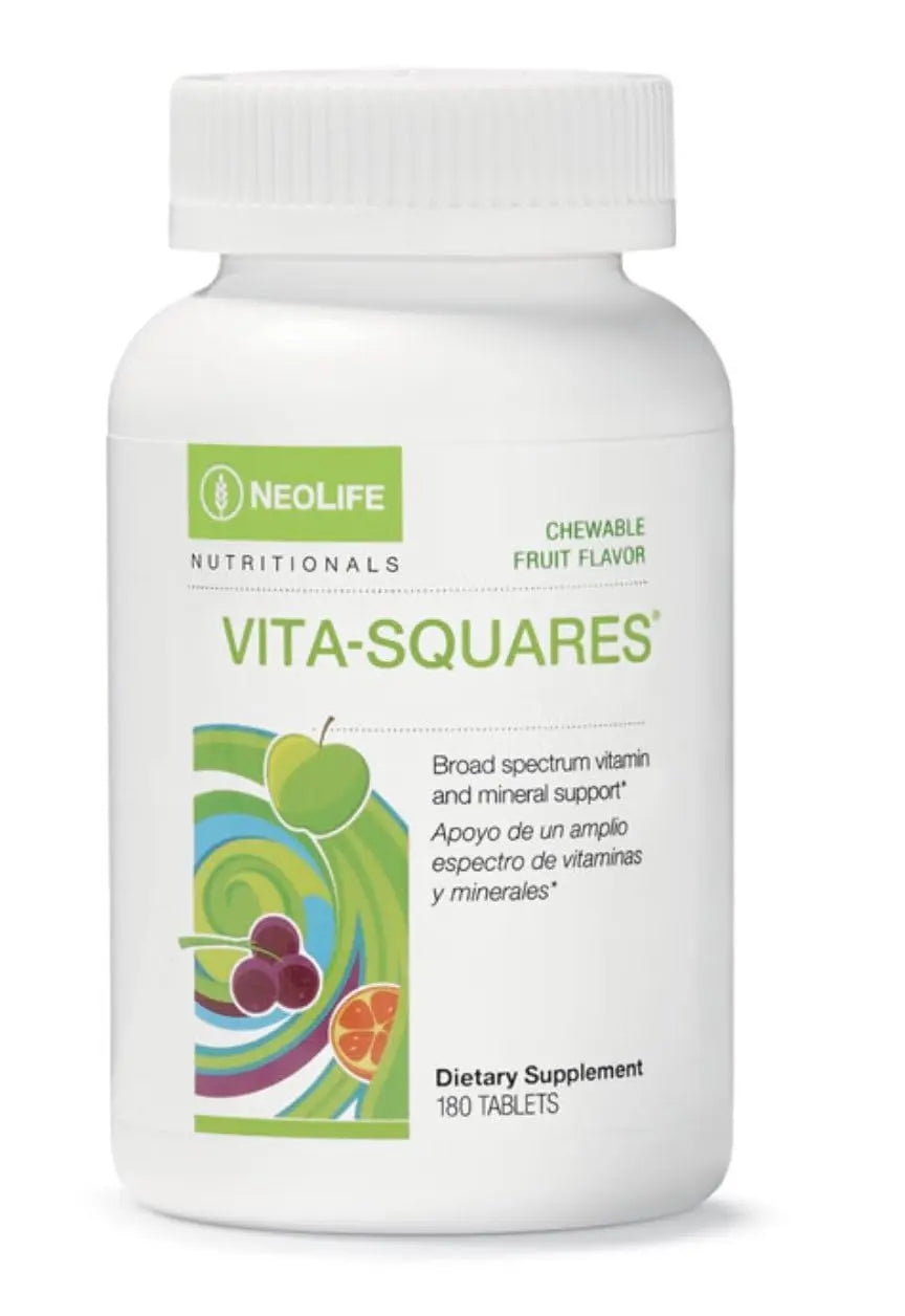 NeoLife Vita-Squares - Chewable Multivitamin for Kids, 18 Essential Vitamins & Minerals, Iron, Zinc, Vitamin D3, B-Complex NeoLifeAu supplements