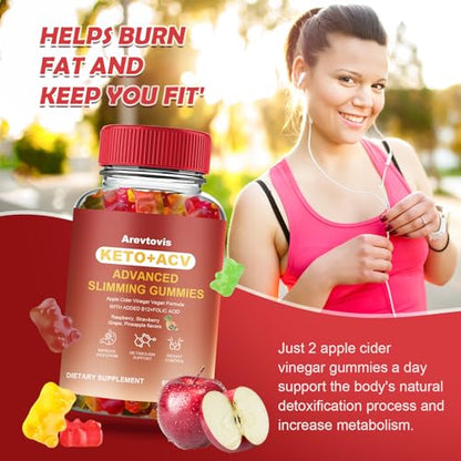Arevtovis Apple Cider Vinegar Gummies - Boost Energy, Detox & Support Gut Health ACV ArevtovisUS supplements