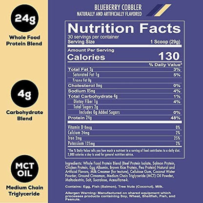 REDCON1 MRE Lite Whole Food Protein Powder, Blueberry Cobbler - Low Carb & Whey REDCON1US supplements