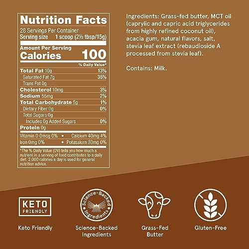Bulletproof Hazelnut Creamer, 14.8 Ounces, Keto Coffee Creamer with MCT Oil and Grass BulletproofAu supplements
