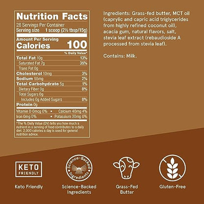 Bulletproof Hazelnut Creamer, 14.8 Ounces, Keto Coffee Creamer with MCT Oil and Grass BulletproofUS supplements
