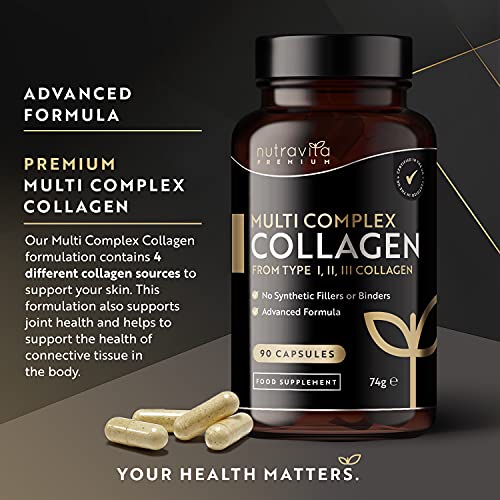 Premium Multi Collagen Protein Capsules with Type I, II, III - Includes Hydrolysed Grass NutravitaAu supplements
