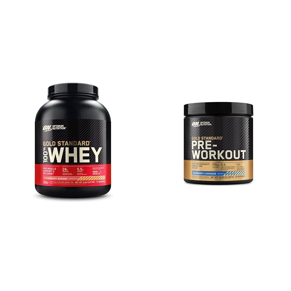 Optimum Nutrition Gold Standard 100% Whey Protein Powder & Gold Standard Pre-Workout Optimum NutritionAu supplements