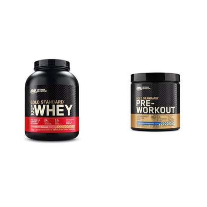 Optimum Nutrition Gold Standard 100% Whey Protein Powder & Gold Standard Pre-Workout Optimum NutritionUS supplements