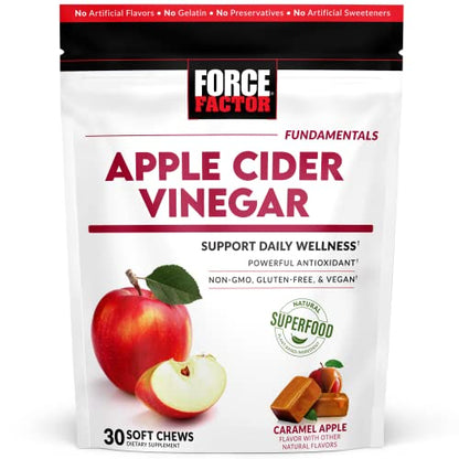 Force Factor Organic Apple Cider Vinegar Soft Chews for Digestion and Metabolism Support Force FactorUS supplements