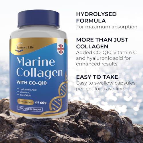 Reverse Life Marine Collagen Capsules 1200mg – with Hyaluronic Acid & Vitamin C + Q10 Reverse LifeAu supplements