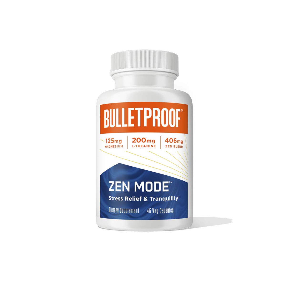 Bulletproof Zen Mode Stress Relief and Tranquility Capsules, 45 Count, Supplement for Calm and Relaxation BulletproofAu supplements