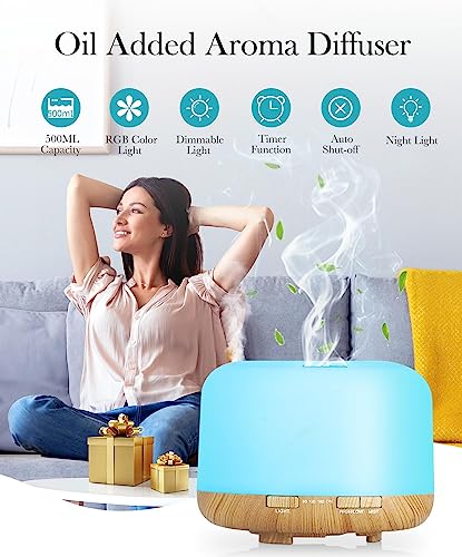 Aegci Aromatherapy Diffusers,300ml Air Humidifier with 7 Colors Light,Adjustable Brightness AegciAu supplements