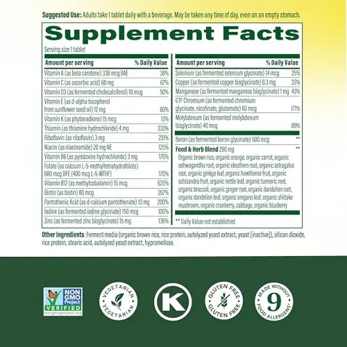 MegaFood Multivitamin for Men 40+ One Daily Mens Multivitamins - Methylated B12, Vitamin D3, B6, C & Zinc, Muscle & Bone Health MegaFoodAu supplements