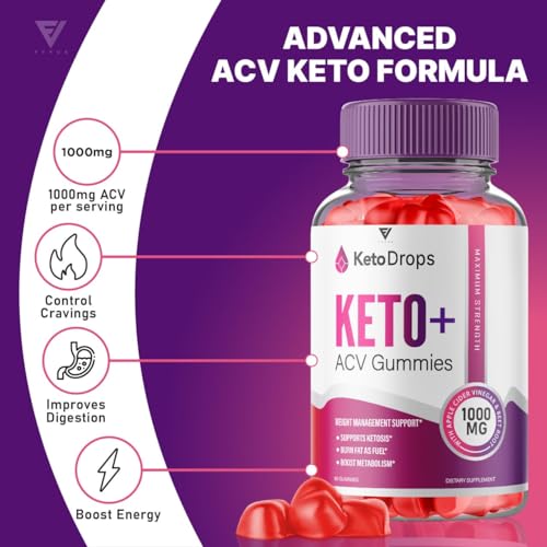 (5 Pack) Keto Drops ACV Gummies, Ketodrops Keto ACV Gummies Advanced Weight Loss FyvusUS supplements