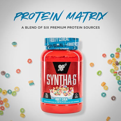 BSN SYNTHA-6 Whey Protein Powder with Micellar Casein, Milk Isolate, Fruity Cereal BSNUS supplements