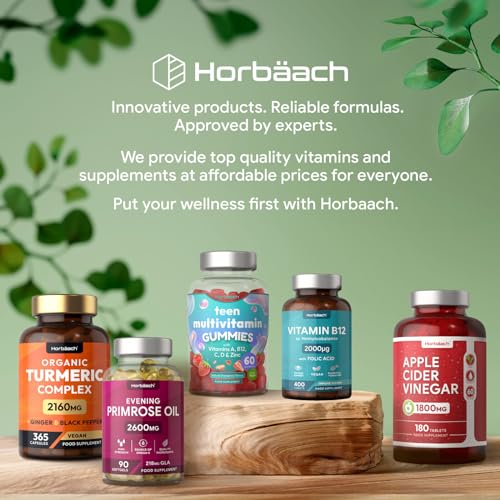 Vitamin B6 and B12 Tablets High Strength | 60 Count | with 100mg of Vitamin B6 HorbäachUS supplements