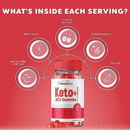 rize labs (2 Pack) Keto Bites - Keto Bites Gummies Advanced Weight Loss - Keto Bites ACV rize labsUS supplements