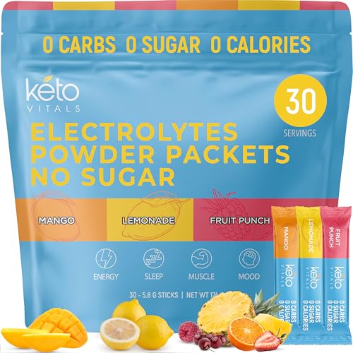 Keto Vitals Original Electrolytes Powder Packets | Keto Friendly Electrolyte Travel Packets Keto VitalsAu supplements