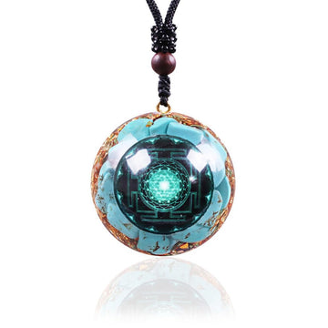 Day Day Up Turquoise Orgonite Pendant Healing Crystal jewelry Orgone Yoga Necklace Reiki Spiritual Day Day UpAu supplements