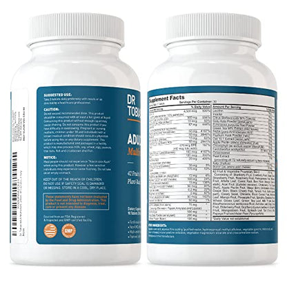 Dr. Tobias Adult Multivitamin for Women & Men, Energy & Immune Support from 42 Fruits Dr. TobiasUS supplements