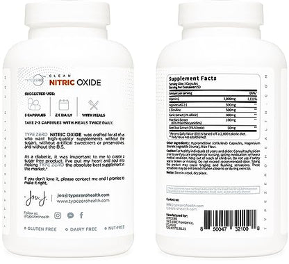 Type Zero Nitric Oxide 6X Booster, 150 Veggie Capsules - Natural Supplement - Beetroot Type ZeroUS supplements