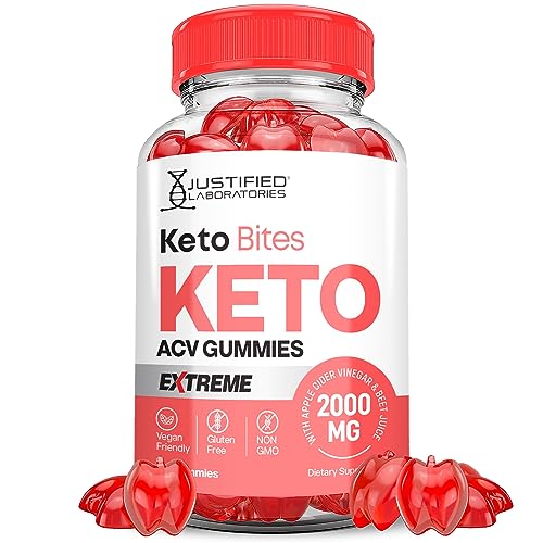 Keto Bites Keto ACV Gummies Extreme Formula 2000MG Vegan Non GMO with Pomegranate Justified LaboratoriesUS supplements