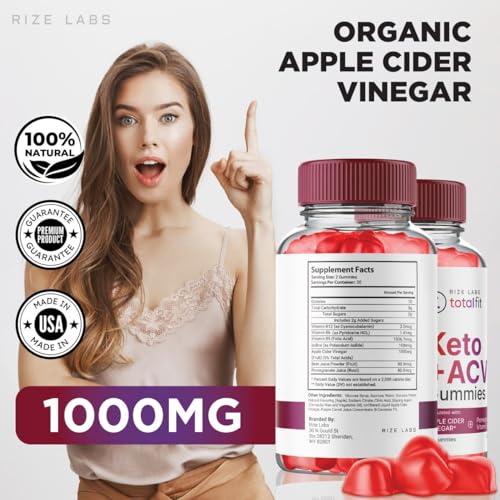 (2 Pack) Total Fit Keto ACV Gummies Advanced Weight Loss, Total Fit Keto ACV + BCB Gummies rize labsUS supplements