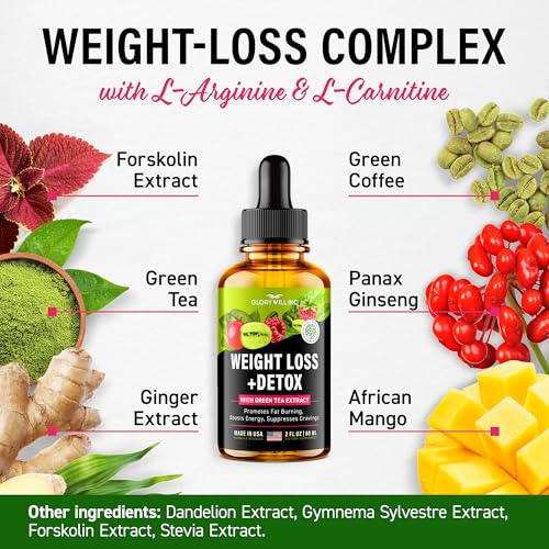 Glory Will Inc Weight Loss Drops Natural Detox Made in USA - Diet Drops for Fat Loss healthsupps.co.ukUS supplements