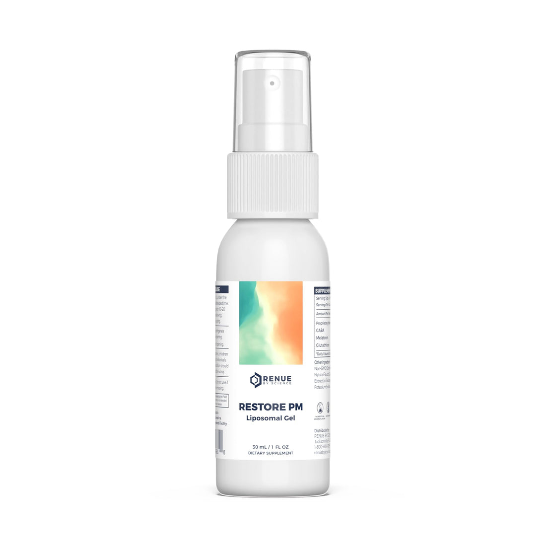Renue By Science Restore PM | Liposomal Melatonin GABA Supplement Spray | 30ml Spray with Melatonin Glutathione & GABA 10mg - Sleep Aid Melatonin | Non-GMO | Made in The USA & Third Party Tested Renue By ScienceUS supplements
