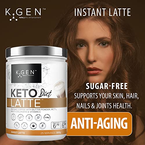 Instant Bulletproof Keto Coffee Creamer UK Made Collagen Latte | Butter Powder, Coconut MCTs & Vitamin C K GEN ketogenic enhancementAu supplements
