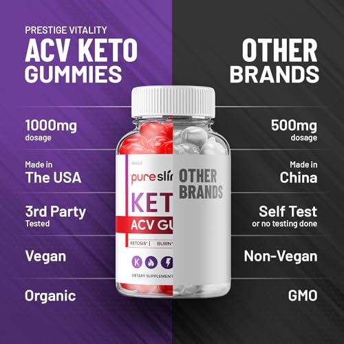 (2 Pack) Pure Slim Keto ACV Gummies - Advanced Formula PureSlim Keto Plus ACV Gummies IndeloUS supplements