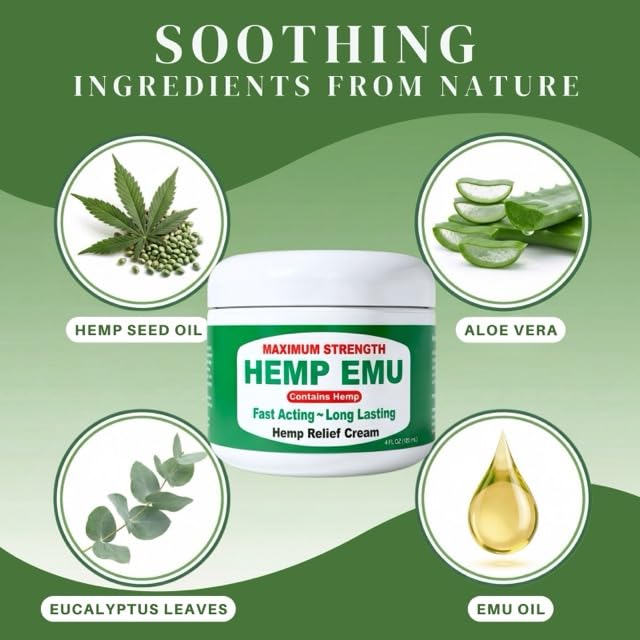 Hemp Emu Hemp Cream – 4oz Cream Hemp EmuAu supplements
