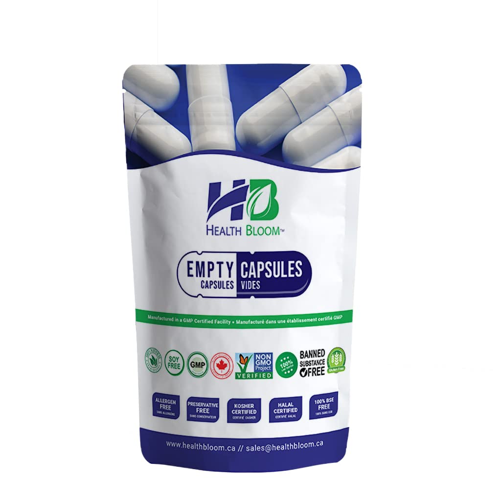 Health Bloom Inc. Empty Vegetable Capsules Size 0 Natural, 1000 Count Health Bloom Inc.Au supplements