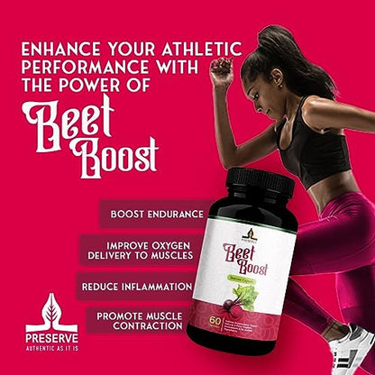 PRESERVE Organic Beetroot casules 16,000mg Per Serving, Natural Monthly Supplement PRESERVEUS supplements