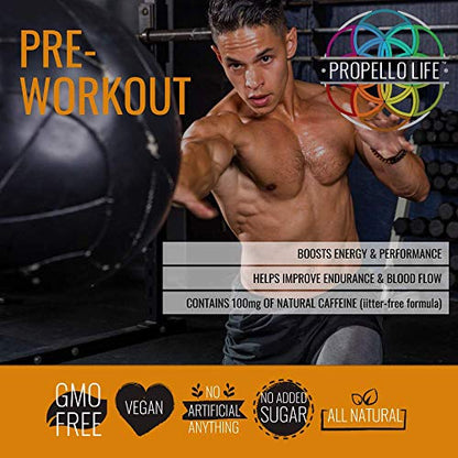 Propello Life Pre-Workout Drink Mix, West Coast Citrus, 450g Propello LifeUS supplements