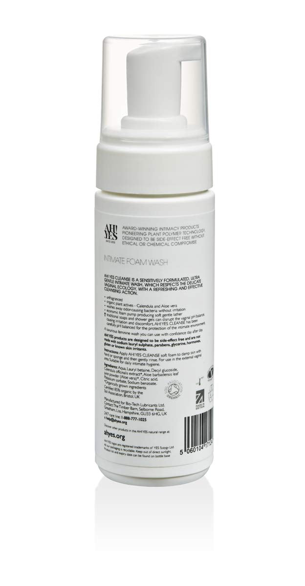 AH! YES CLEANSE Gentle, Organic Foaming Feminine Wash- Unfragranced, pH Matched Vaginal Wash AH! YESAu supplements