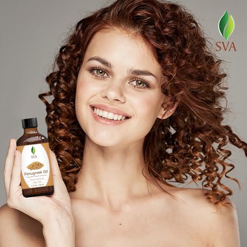 SVA Fenugreek Oil 4oz (118ml) Premium Carrier Oil with Dropper for Hair Care, Hair Oiling, Scalp Massage SVA ORGANICSAu supplements