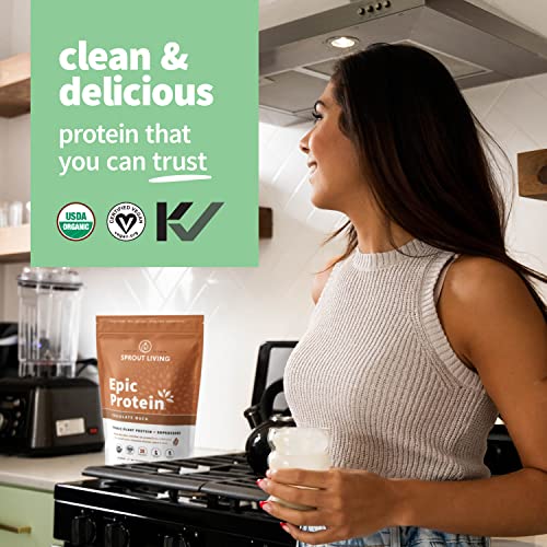Sprout Living Epic Protein, Plant Based Protein & Superfoods Powder, Chocolate Maca Sprout LivingUS supplements