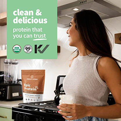Sprout Living Epic Protein, Plant Based Protein & Superfoods Powder, Chocolate Maca Sprout LivingUS supplements