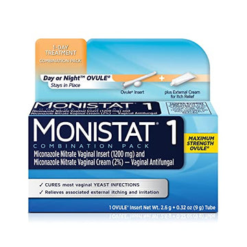 Monistat 1 Day Yeast Infection Treatment for Women, 1 Miconazole Ovule Insert & External Monistat Anti-Itch MonistatAu supplements