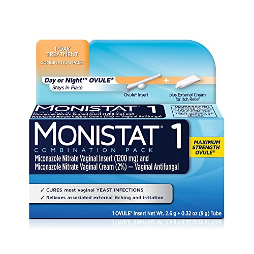 Monistat 1 Day Yeast Infection Treatment for Women, 1 Miconazole Ovule Insert & External Monistat Anti-Itch MonistatAu supplements