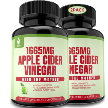 Sugar Free Apple Cider Vinegar Capsules with The Mother, New Formula with Milk Thistle EnvyDealAu supplements