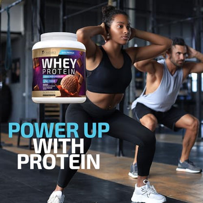 Whey Protein Powder 24g - Chocolate Ice Cream Whey Isolate Protein for Muscle Growth Nature's NutritionUS supplements