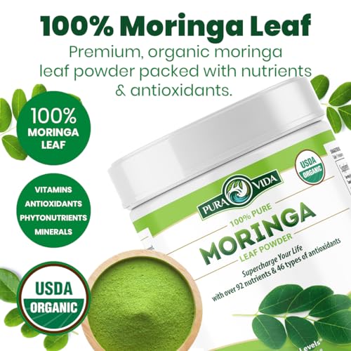 PURA VIDA MORINGA Moringa Powder Organic Single Origin - Premium 100% Leaf Powder PURA VIDA MORINGAUS supplements
