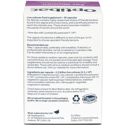 Optibac Probiotics for Women - Vegan Probiotic Supplement, Scientifically Formulated OptiBacUS supplements
