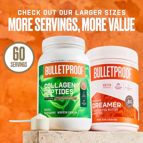 Bulletproof Vanilla Bean Energy Collagen Protein Powder, 18.3 Ounces, Caffeine-Free Fuel BulletproofUS supplements