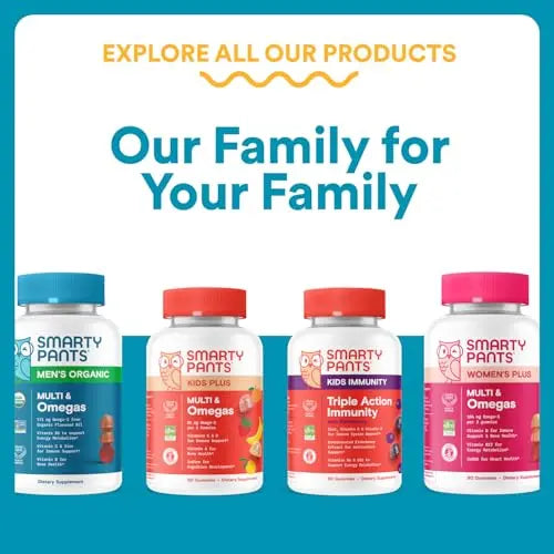 SmartyPants Teen Guy Multivitamin Gummies - Improved Formula: Omega 3 (DHA/EPA), Vitamin D3, C, Vitamin B12, B6, A, K & Zinc SmartyPantsAu supplements
