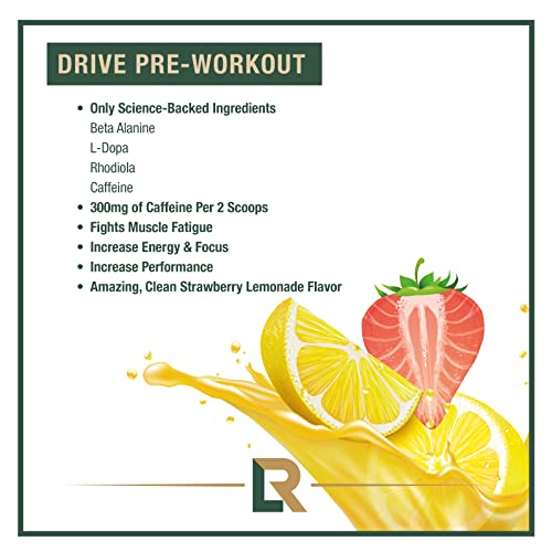 Live Relentless by Tim Kennedy, Drive Pre-Workout, Merica's Strawlemon, 30 Servings Live RelentlessAu supplements