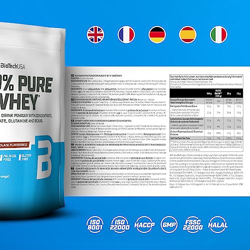BioTechUSA 100% Pure Whey | Protein Powder with BCAA and Glutamine | Gluten-Free, Palm Oil Free BioTechUSAAu supplements