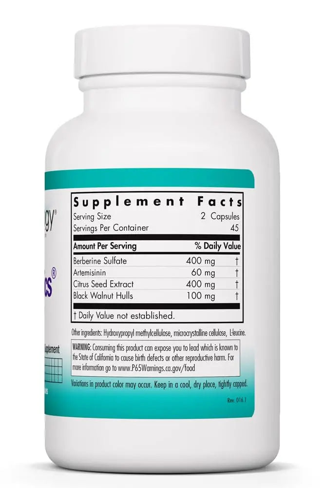 Nutricology TriBiotics - Berberine Artemisinin Botanical Blend - Gastrointestinal Support - Hypoallergenic - 45 Servings - 90 Capsules Allergy Research GroupAu supplements