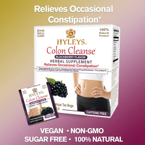 Hyleys Colon Cleanse Tea Blackberry Flavor - 50 Tea Bags (6 Pack - 300 Tea Bags Total) HYLEYSUS supplements