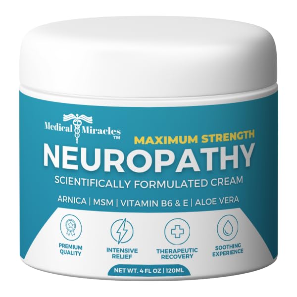 Medical Miracles Neuropathy Cream | Nerve Therapy Max-Potency Relief Cream for Feet, Hands, Legs, and Toes - Enriched with Arnica, Vitamin B6, Aloe Vera, MSM - Crafted for Exceptional Relief 4oz Medical MiraclesAu supplements